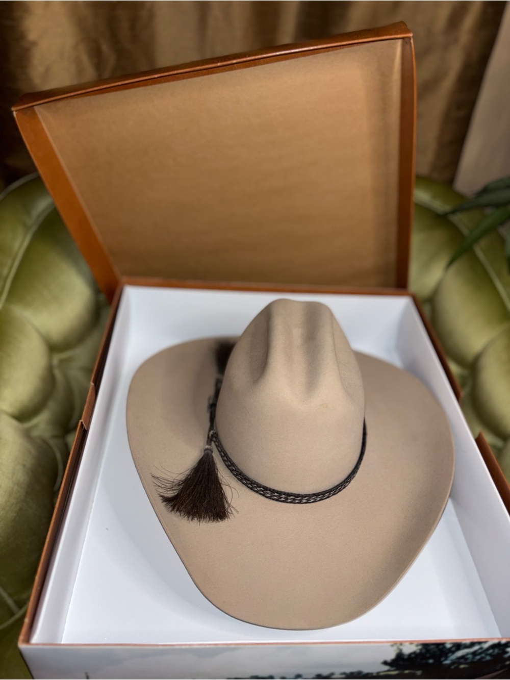 Wrangler Cowboy Western Hat, Black, Beaver, 6X Quality, Size 6 3/4